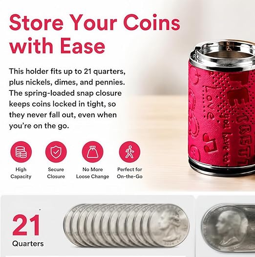 Metal Coin Holder Keychain