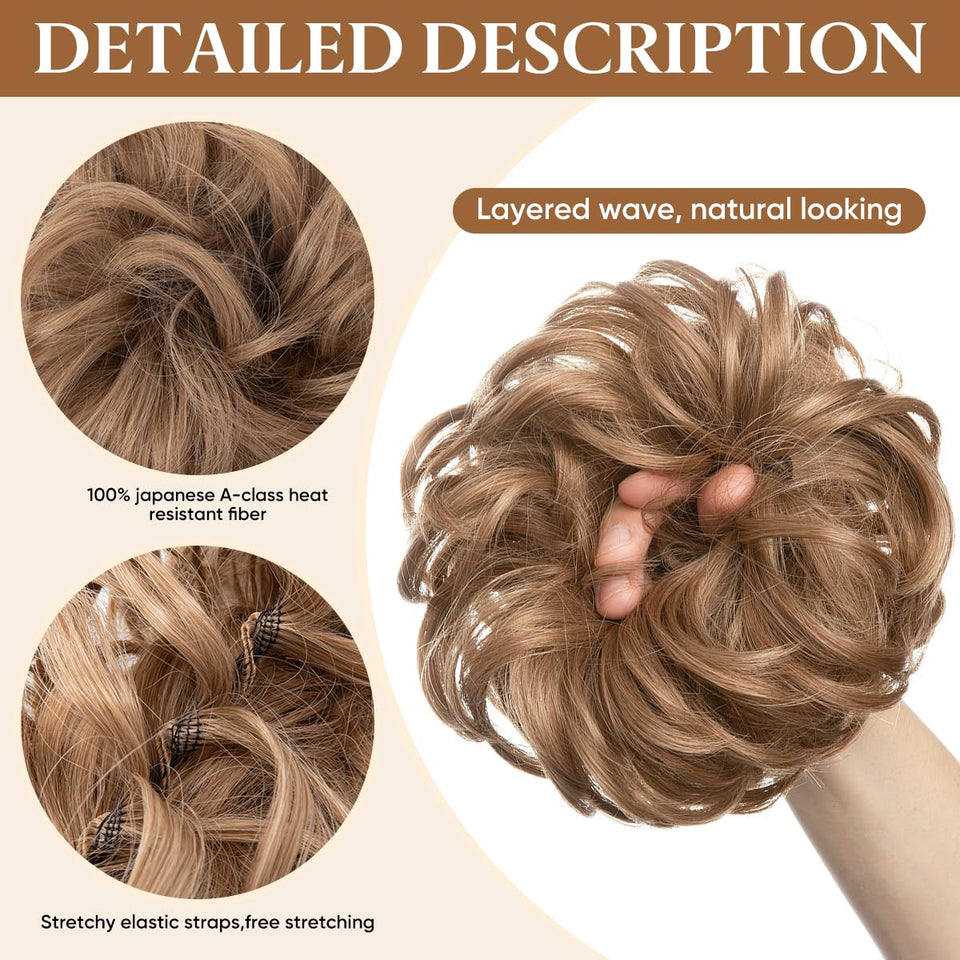 Curly Messy Bun Extension