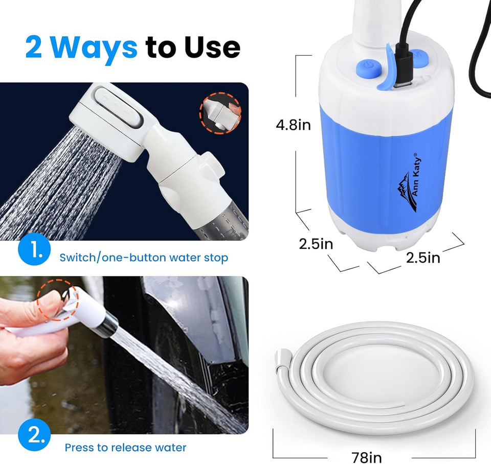 Portable Rechargeable Camping Shower Pump