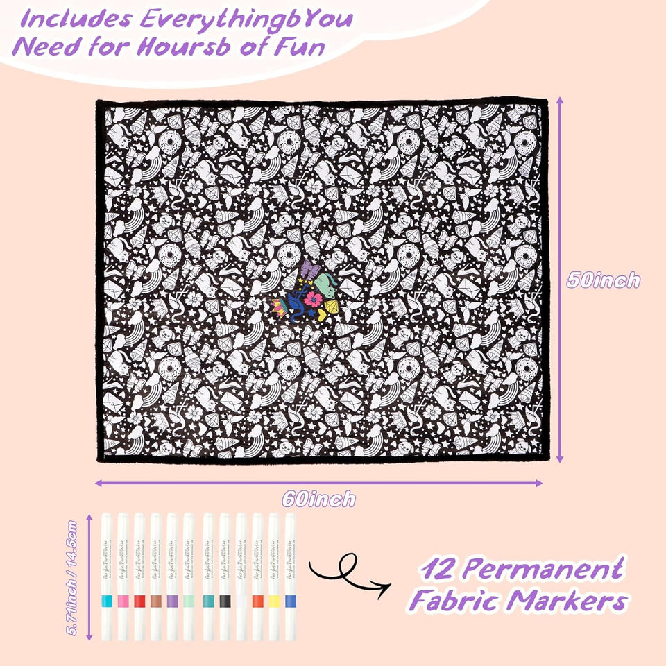 DIY Coloring Blanket Kit