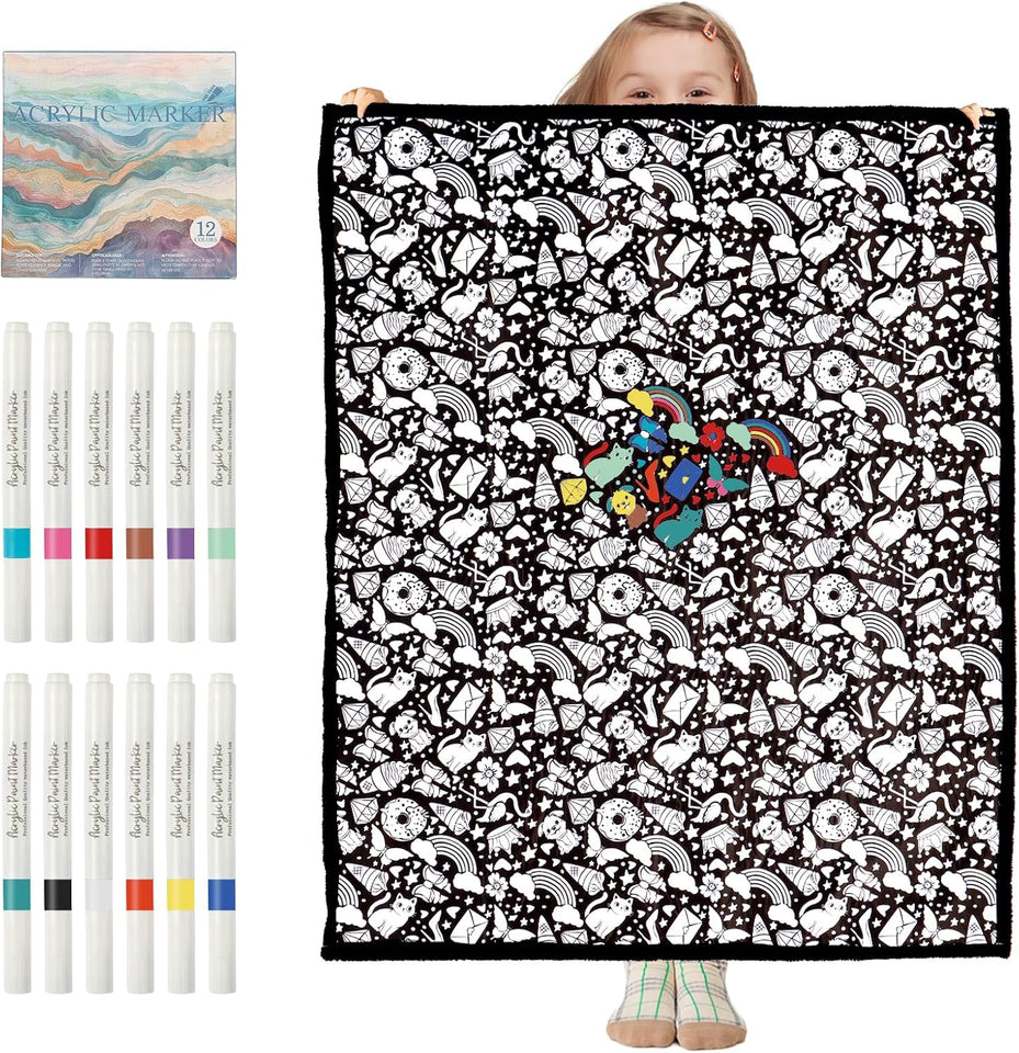 DIY Coloring Blanket Kit