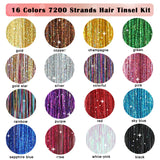 16-Color Fairy Hair Tinsel Kit