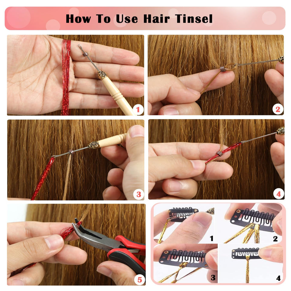 16-Color Fairy Hair Tinsel Kit