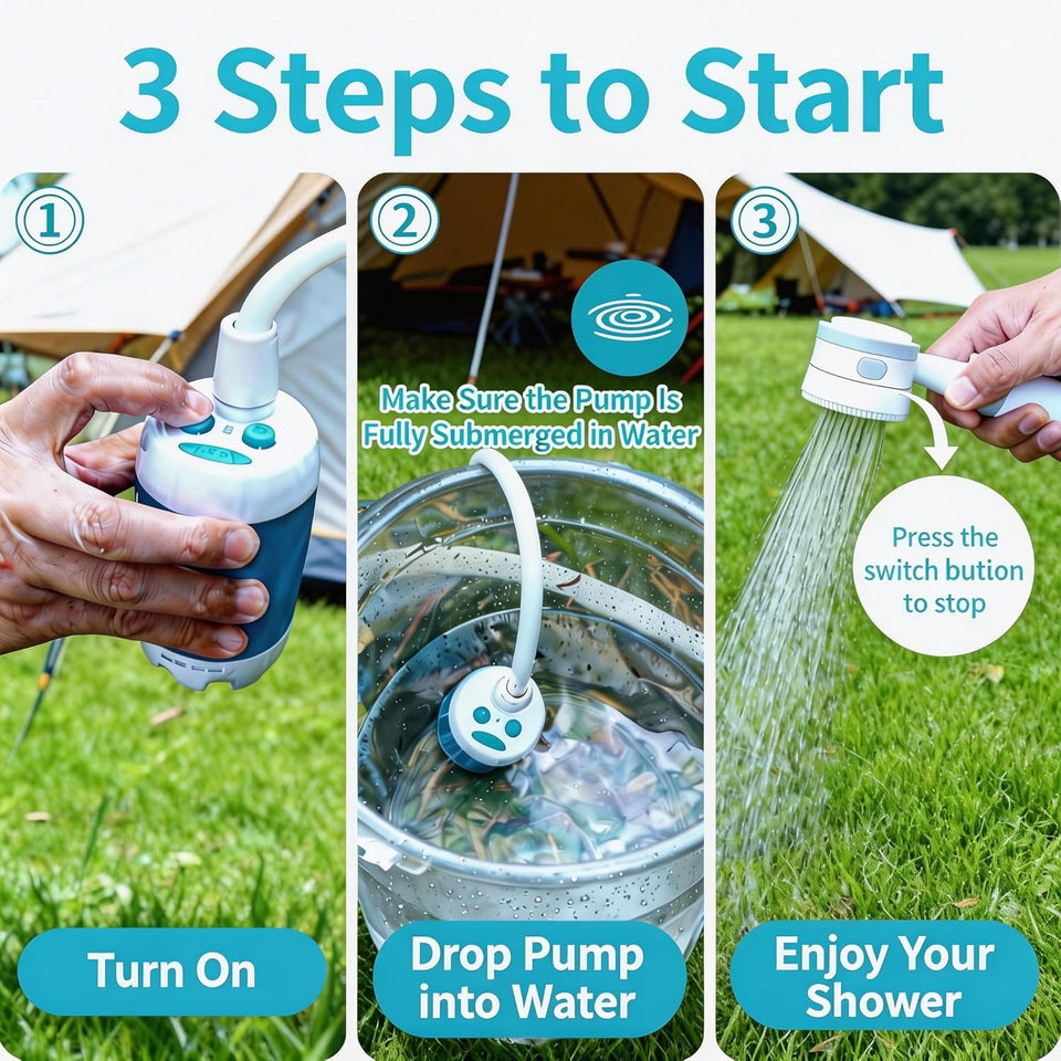Portable Rechargeable Camping Shower Pump