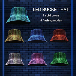 USB Rechargeable LED Rave Bucket Hat