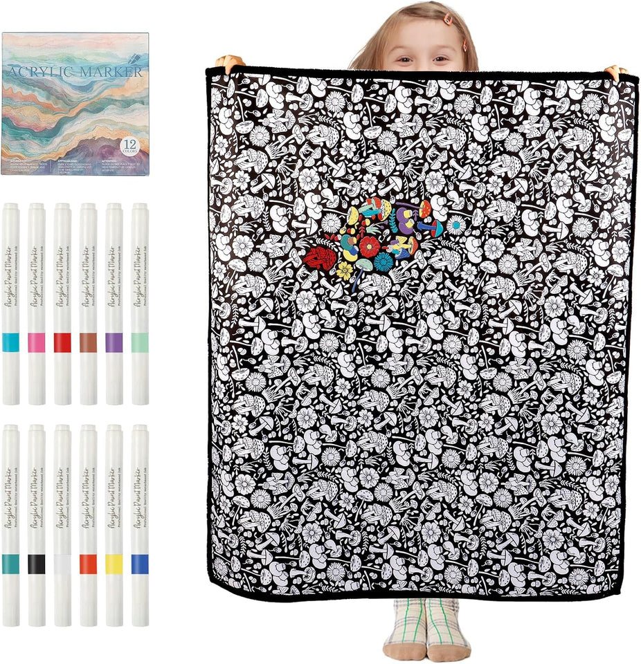 DIY Coloring Blanket Kit
