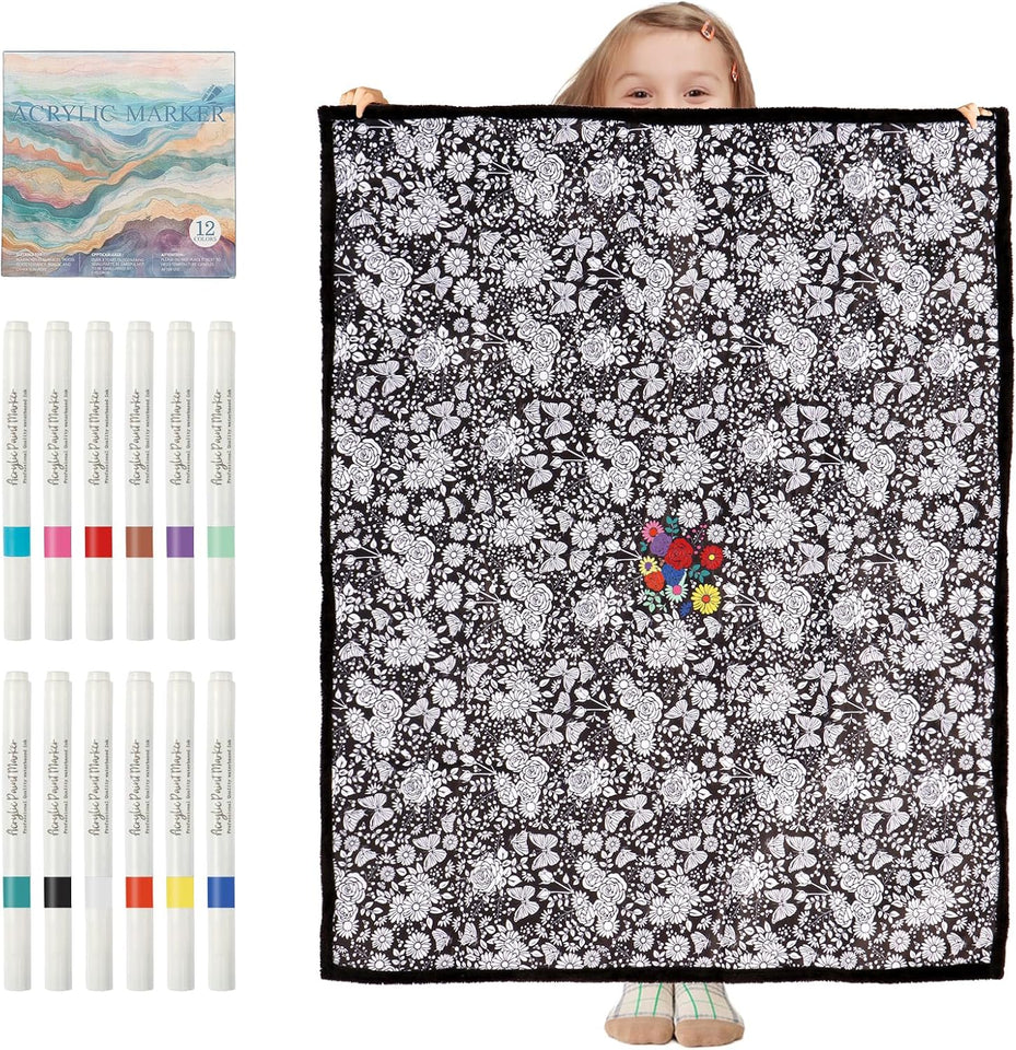 DIY Coloring Blanket Kit