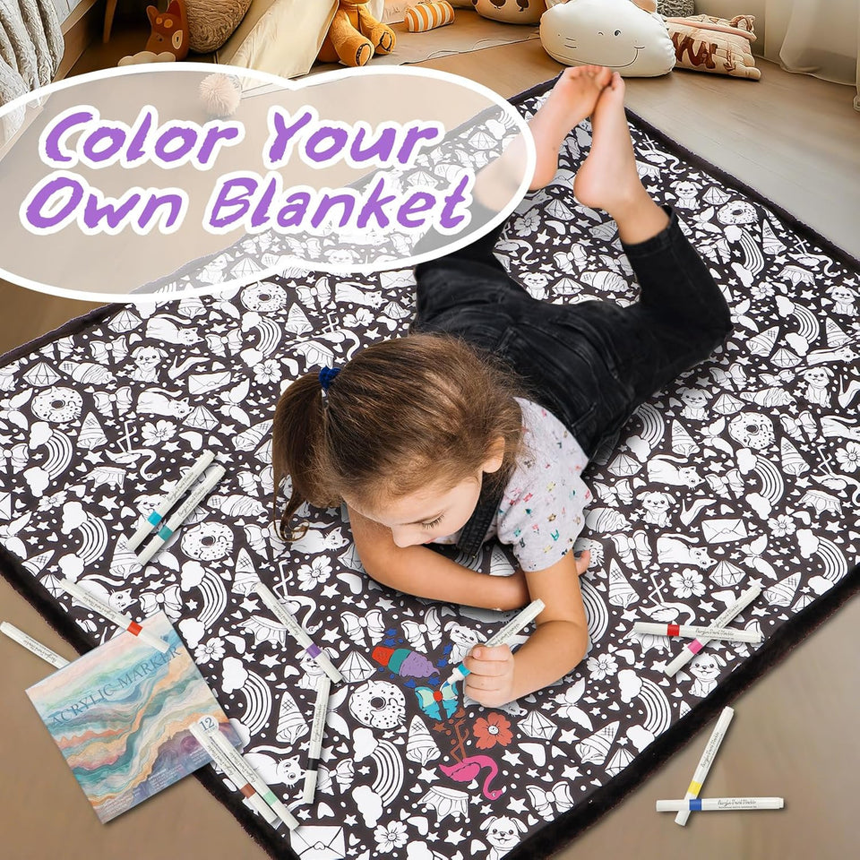DIY Coloring Blanket Kit