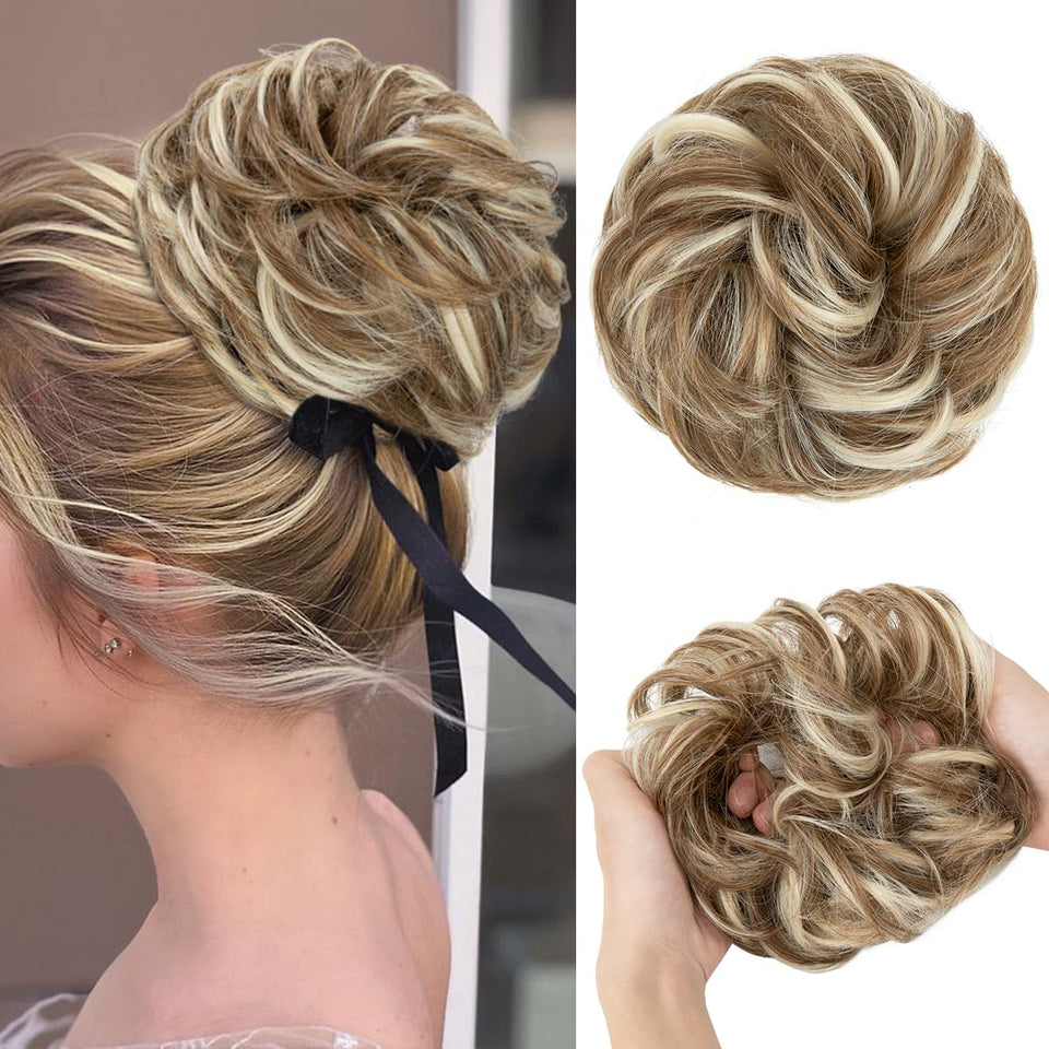 Curly Messy Bun Extension