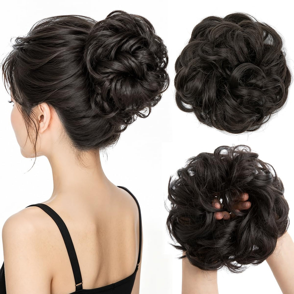 Curly Messy Bun Extension