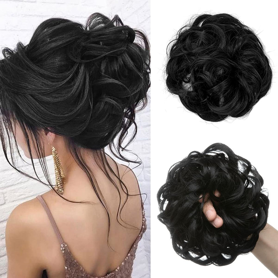 Curly Messy Bun Extension