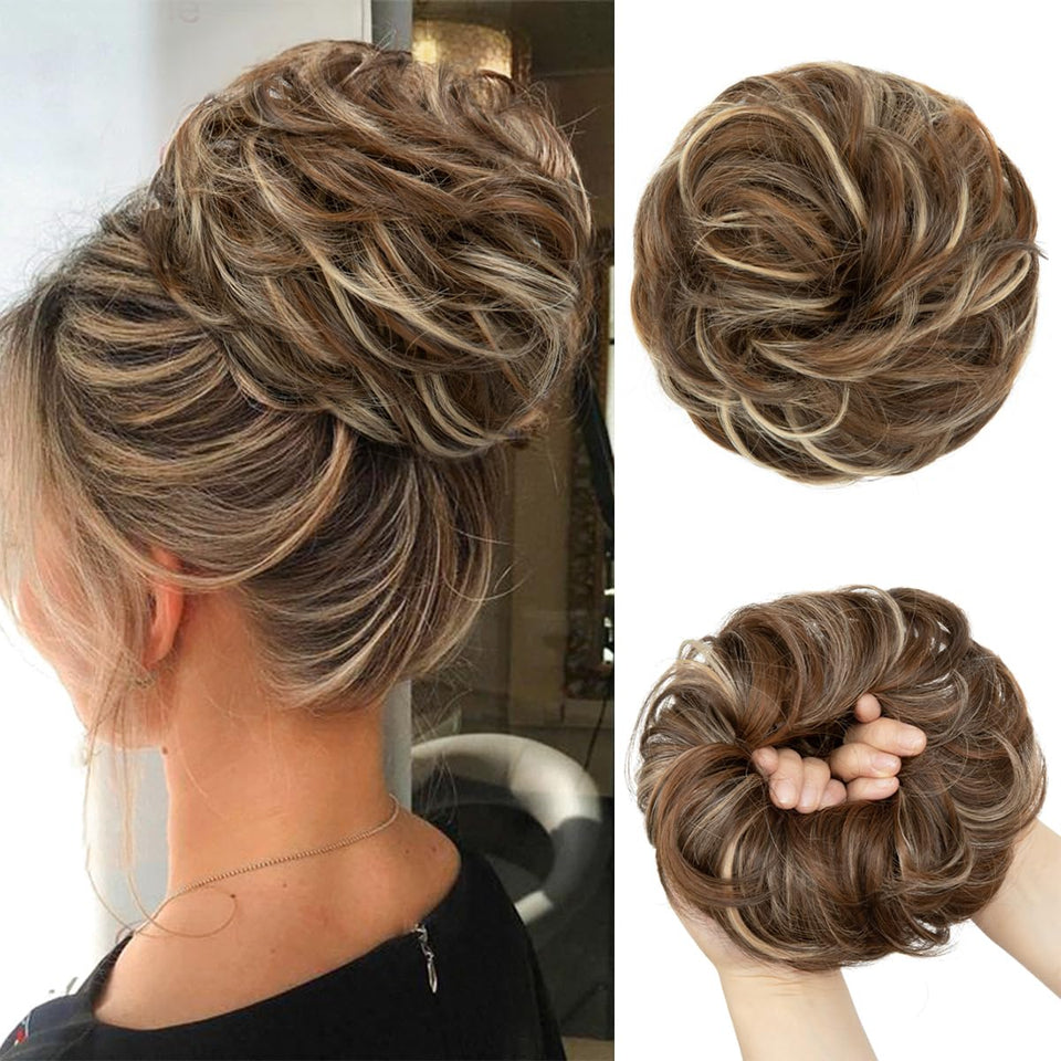 Curly Messy Bun Extension