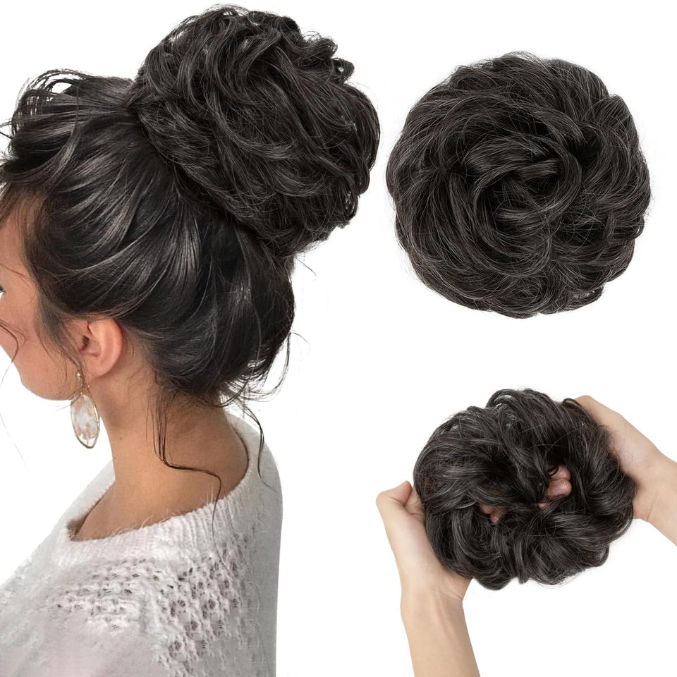 Curly Messy Bun Extension
