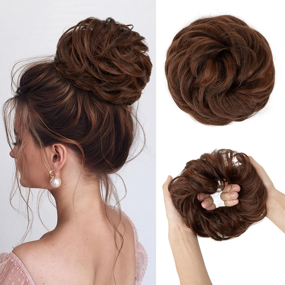 Curly Messy Bun Extension