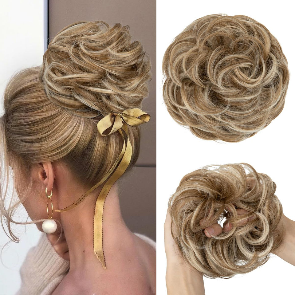 Curly Messy Bun Extension