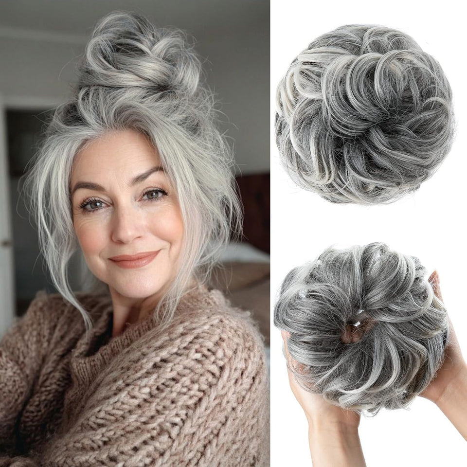 Curly Messy Bun Extension
