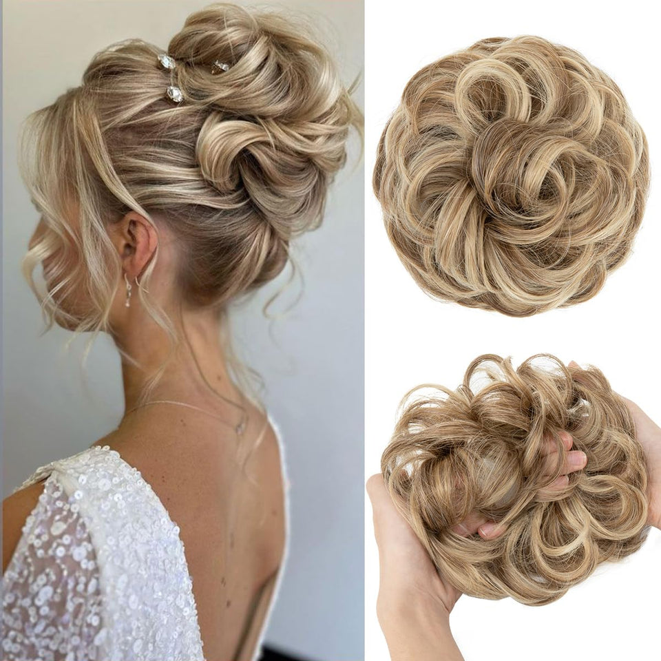 Curly Messy Bun Extension