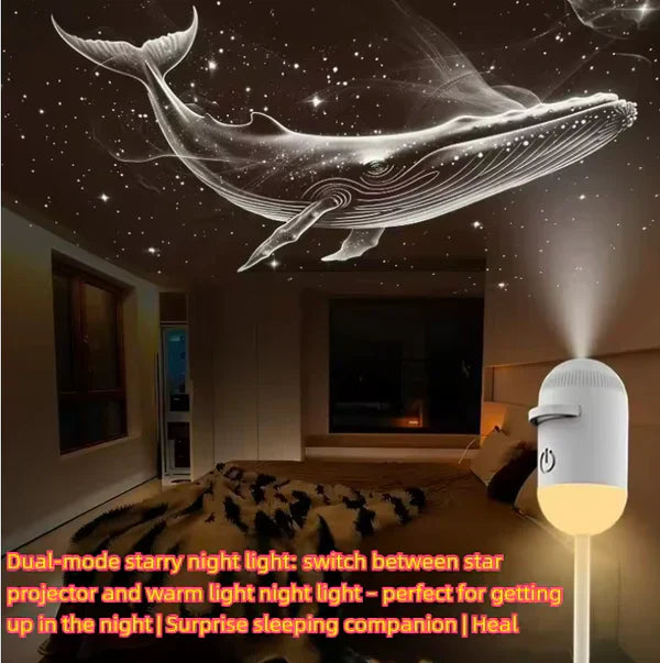 2-in-1 Mini Galaxy Star Projector Night Light