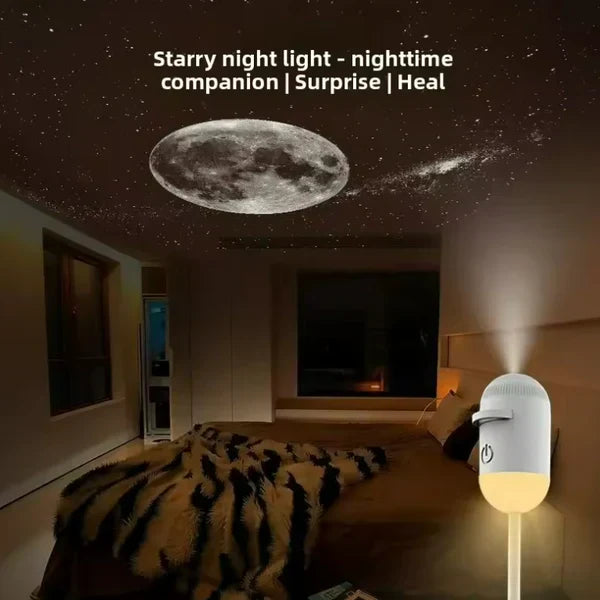 2-in-1 Mini Galaxy Star Projector Night Light