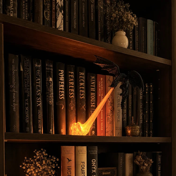 Dragon Flame Book Nook Decor